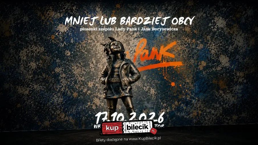 MNIEJ LUB BARDZIEJ OBCY - piosenki zespołu LADY PANK i JANA BORYSEWICZA