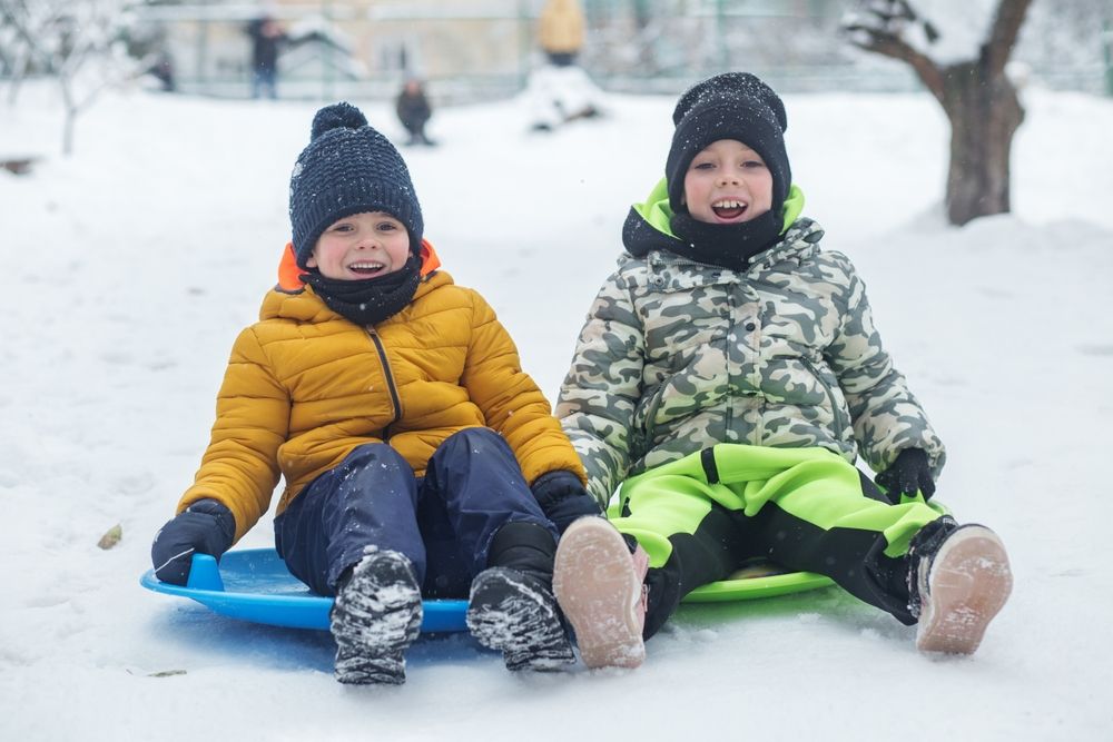 Sanki to najlepsza zimowa zabawa. Autor: OlhaTsiplyar/shutterstock.