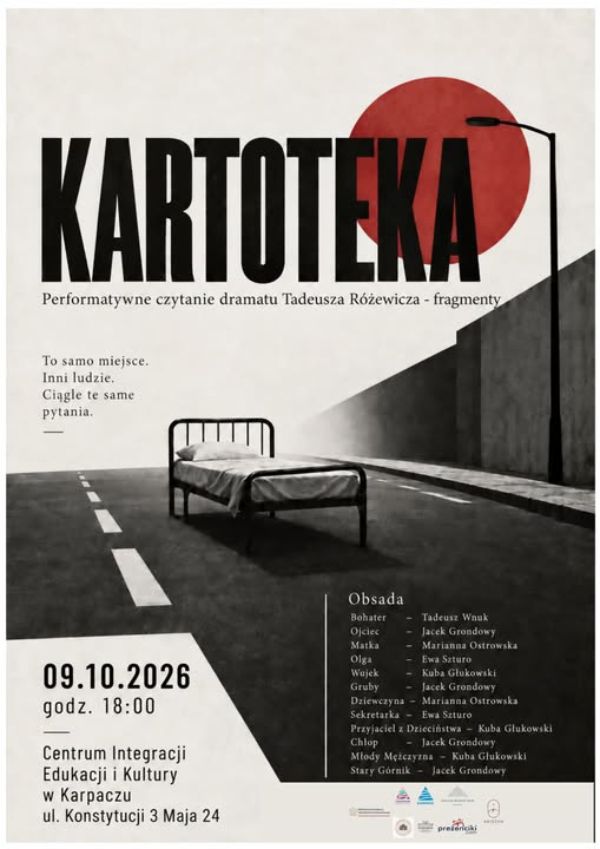 Performatywne czytanie „Kartoteki” Tadeusza Różewicza w Karpaczu – Karpacz